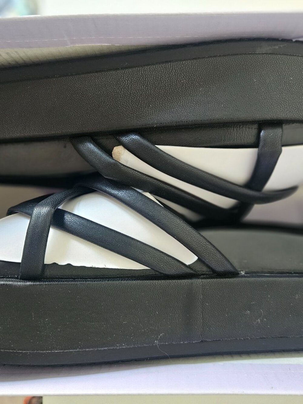Madden Girl Fowler Black Platform Slide Sandals, Size 8 - Picture 11 of 11